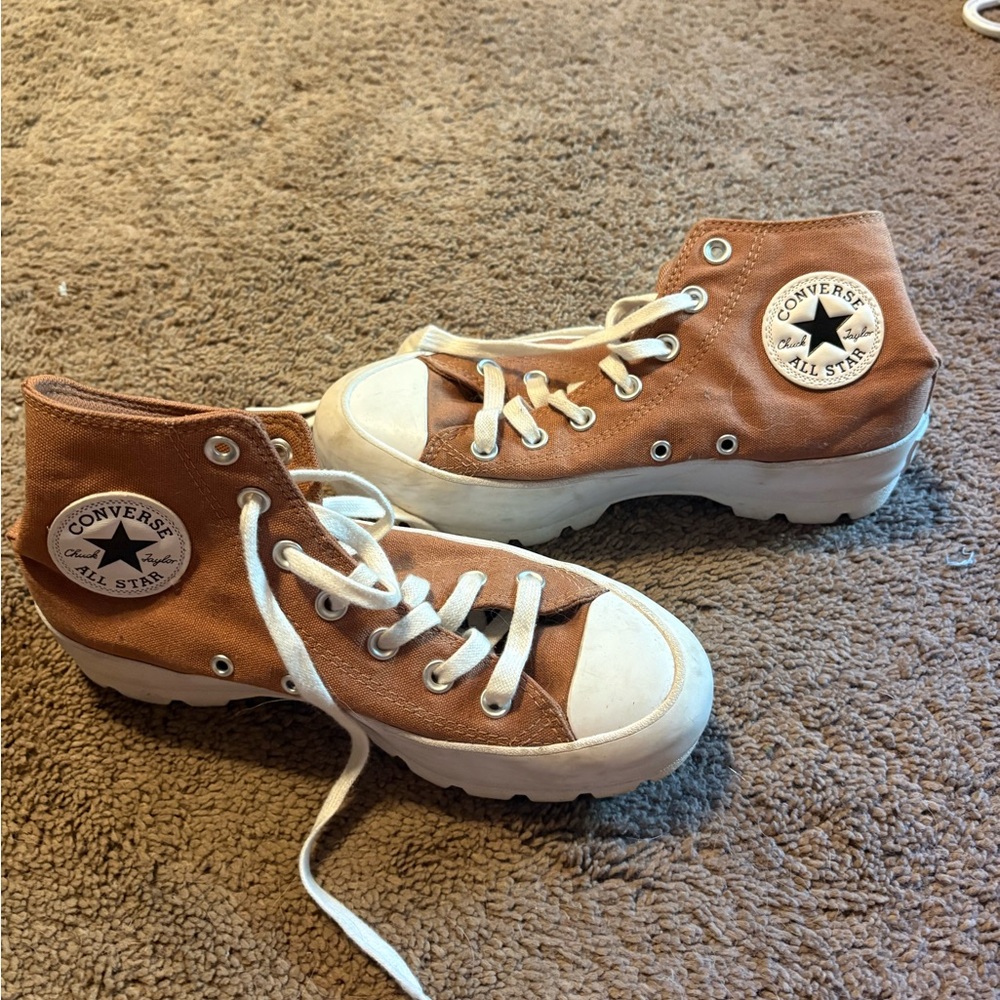 Converse Kids High-Top Sneakers - Tan